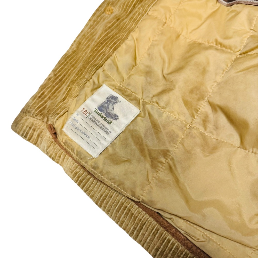 Timberland Mens Corduroy Sherpa Lined Trucker Chore Barn Jacket Brown Size Large - Picture 11 of 11